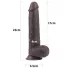 Lovetoy Sliding-Skin - realistische dildo - dubbel gelaagd - 23cm - bruin