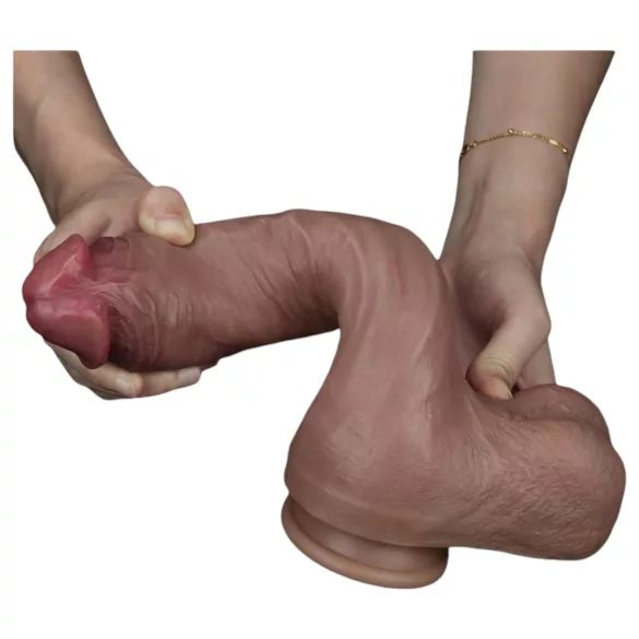 Lovetoy Nature Cock - realistische dildo - dubbel laag - 26cm - huidskleur