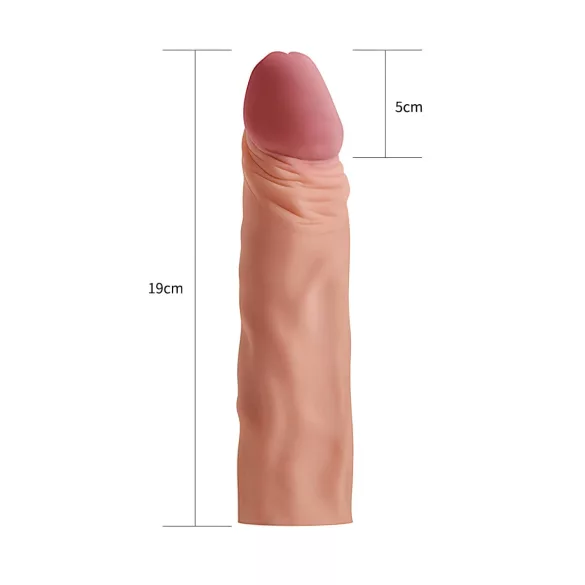 Lovetoy Pleasure X-tender - penismantel - 19cm - transparant