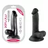 Mr. Rude - realistische dildo met zuignap en ballen - 17cm - zwart