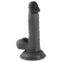 Mr. Rude - realistische dildo met zuignap en ballen - 17cm - zwart