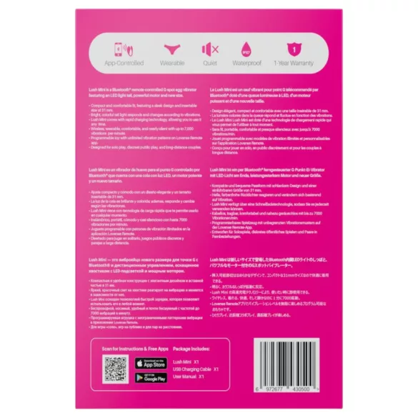 LOVENSE Lush Mini - slimme vibratie-ei (roze)