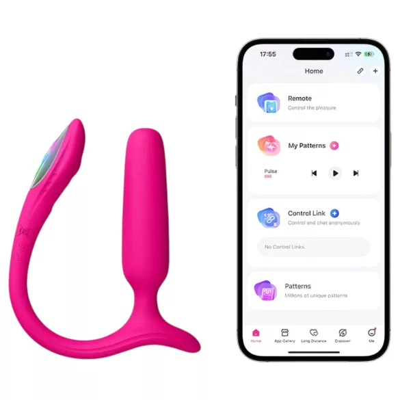 Lovense Lush Anal - App-gestuurde anale vibrator met LED - roze