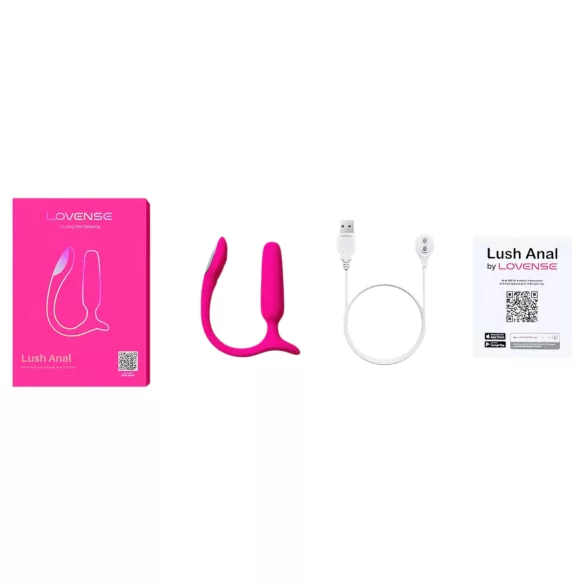 Lovense Lush Anal - App-gestuurde anale vibrator met LED - roze