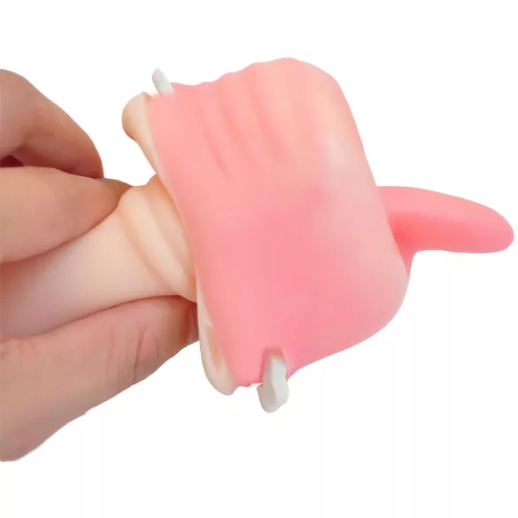 Tracy's Dog Cup - levensechte mondmasturbator met tanden (huidskleur)