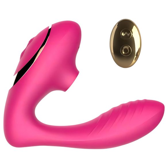 Tracy's Dog 2 - luchtgolven 2in1 vibrator (roze)