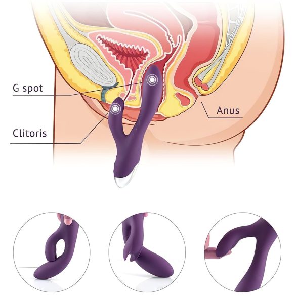Tracy's Dog Rabbit - waterdichte vibrator met clitorisstimulator (paars)
