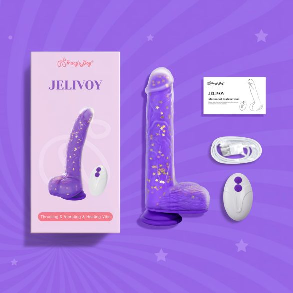 Tracy's Dog Jelivoy - realistische vibrator - 22cm - paars