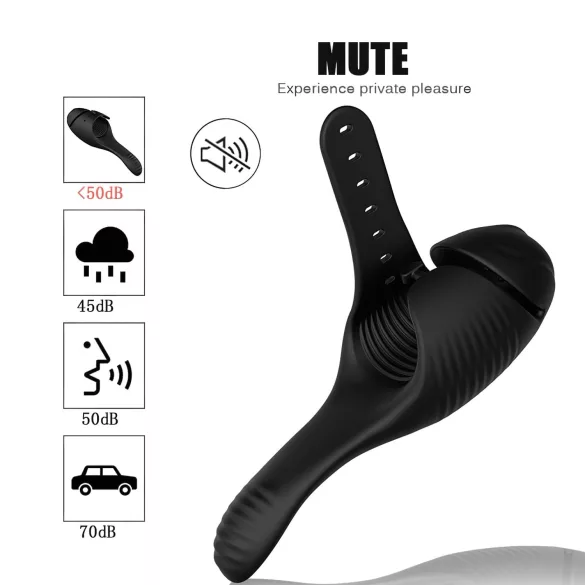 Leopard - eikel vibrator - oplaadbaar - zwart