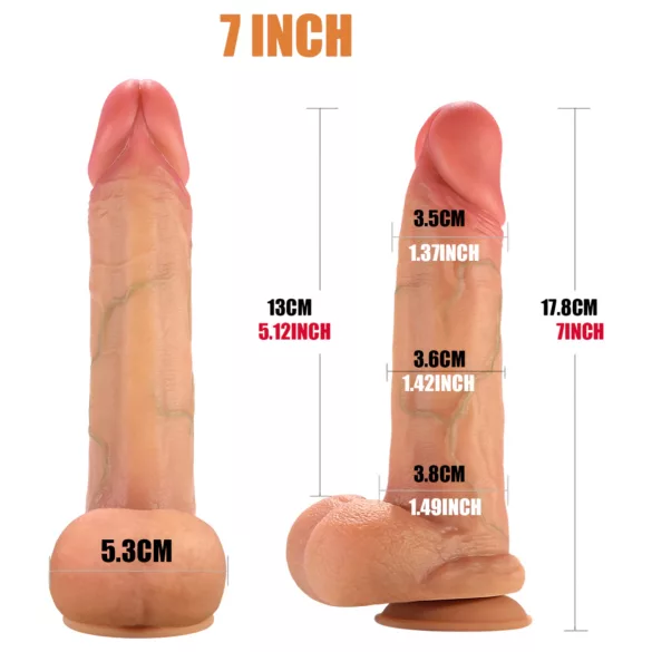 FeelSkin - ultra realistische dildo met ballen - natuur (18,5 cm)