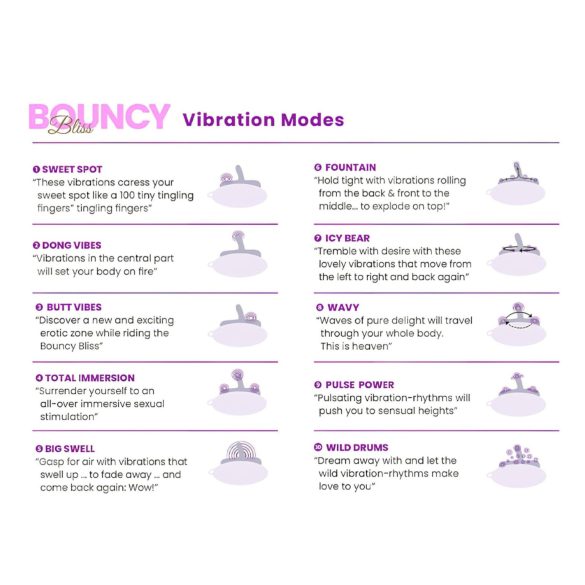 Bouncy Bliss Classic - opblaasbaar kussen vibrator (paars)