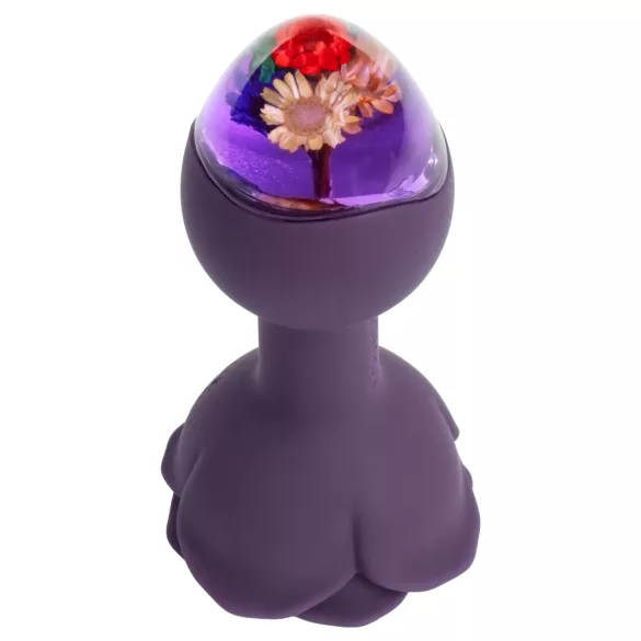 LOVISS Flower - anale vibrator met afstandsbediening (paars)