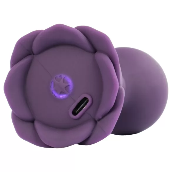 LOVISS Flower - anale vibrator met afstandsbediening (paars)