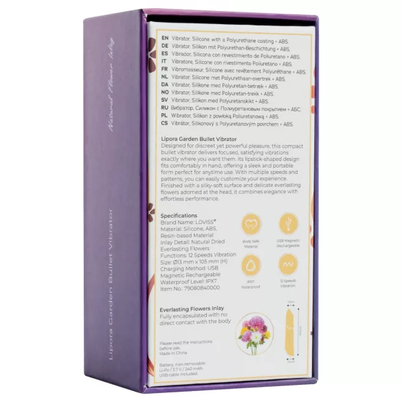 LOVISS Flower - mini staafvibrator (lila)