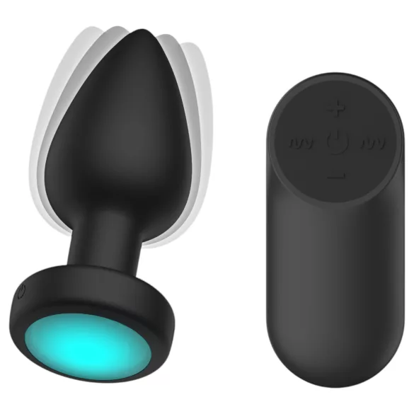 Passion Play - vibrerende anaalplug met LED-licht - maat M