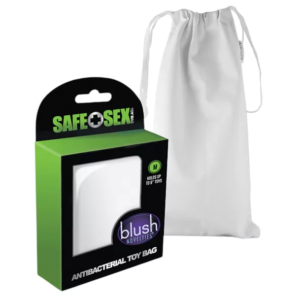 Safe Sex - antibacteriële opbergtas - discreet - wit - maat M
