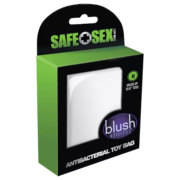 Safe Sex - antibacteriële opbergtas - discreet - wit - maat M