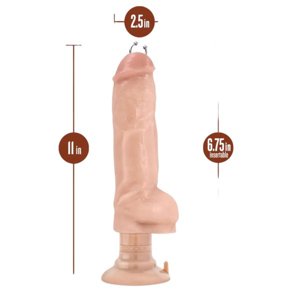 Blush Bad Boy - vibrator met piercings - 33cm - huidkleur