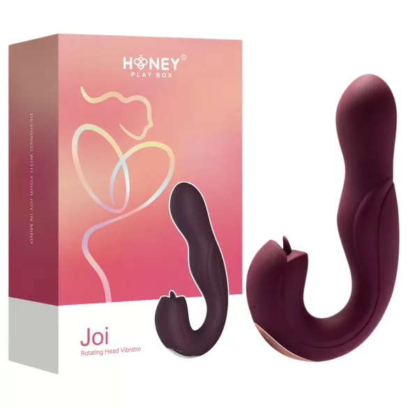 Honey Play Box Joi - G-spot vibrator met rotatie en likfunctie - paars