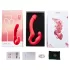 Honey Play Box Harmony Duo - app-gestuurde strap-on vibrator met tongfunctie (rood)