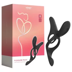   Honey Play Box Pleasure Pivot - vibrerende penis- en balzakring - zwart