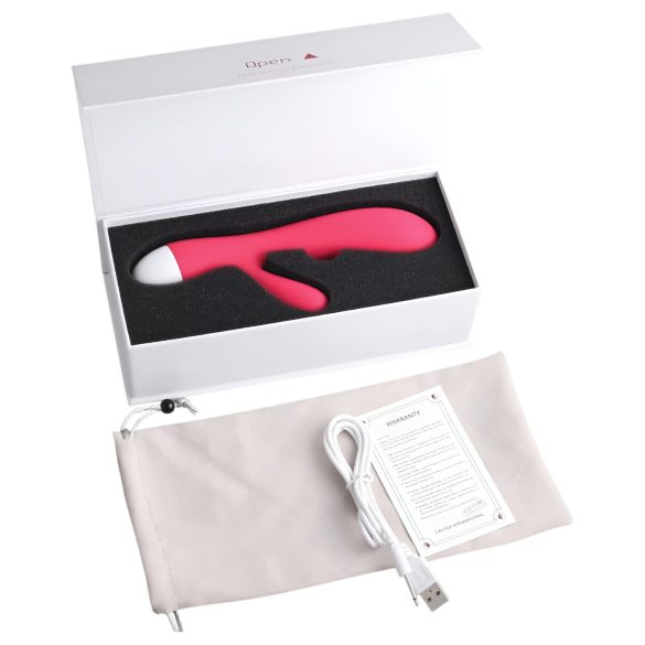 Cotoxo Dolphin & baby - vibrator met clitorisstimulator - oplaadbaar - rood