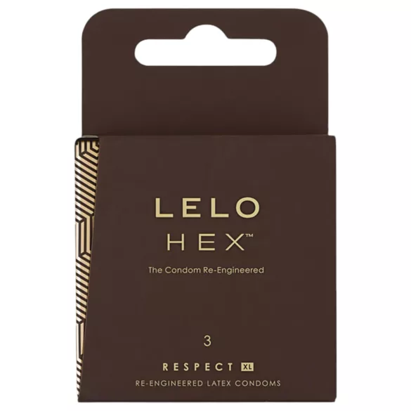 LELO Hex Respect XL - condoom - extra groot - latex - 3 stuks