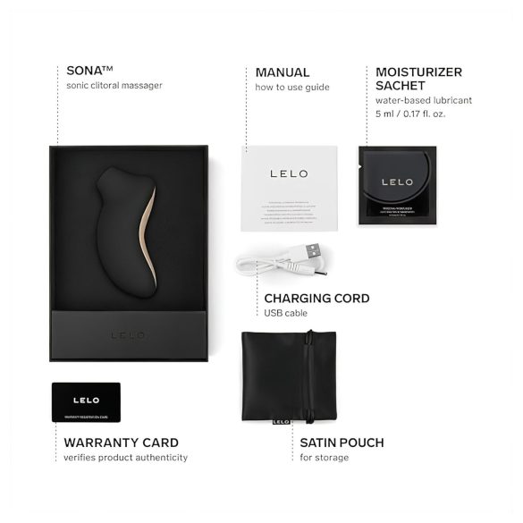 LELO Sona - clitorisstimulator met geluidsgolven - zwart