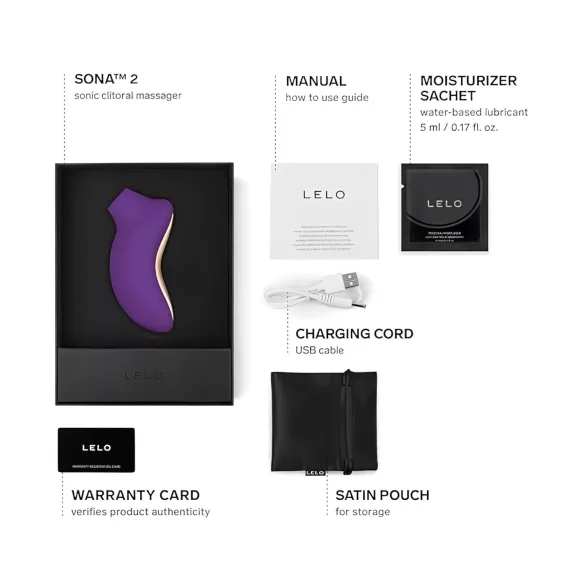 LELO Sona 2 - clitorisstimulator met sonic waves - paars