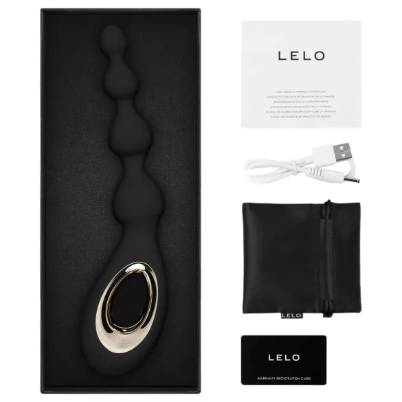 LELO Soraya Beads - anaal vibrator - oplaadbaar, waterdicht - zwart