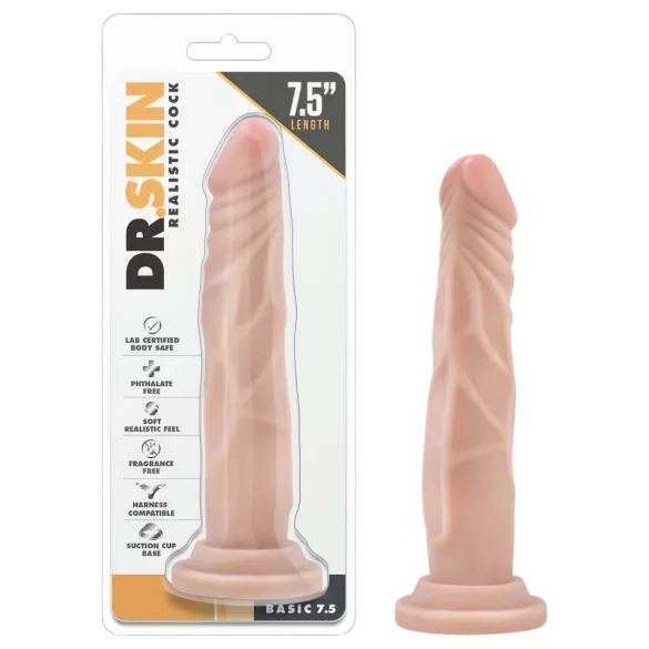 Dr. Skin - realistische dildo met zuignap - huidkleur - 19cm