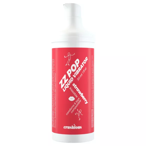 Crushious ZZ Pop - kusbare vloeibare vibrator aardbei (30 ml)