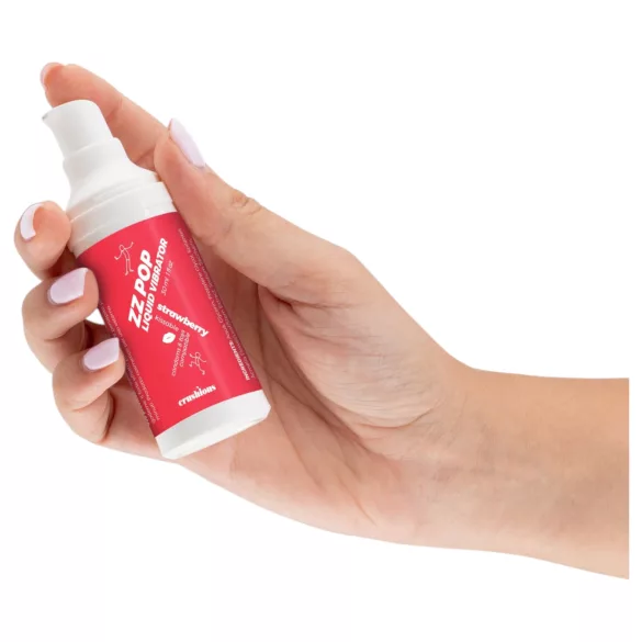 Crushious ZZ Pop - kusbare vloeibare vibrator aardbei (30 ml)