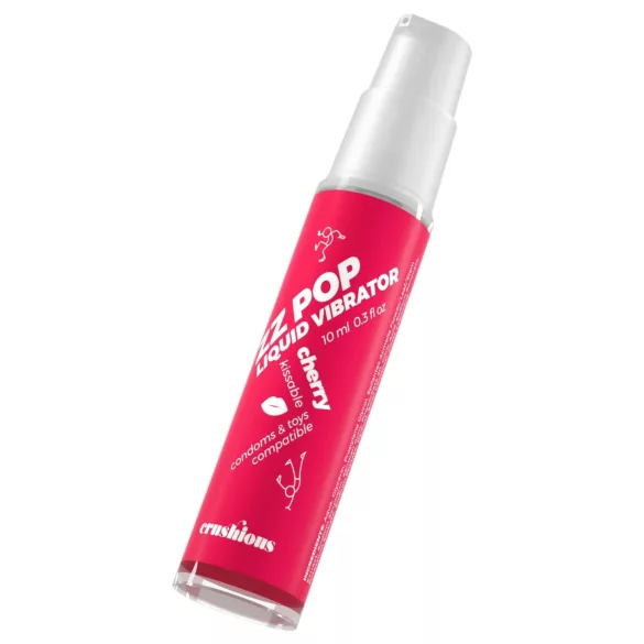 Crushious ZZ POP - eetbare vloeibare vibrator, kers (10 ml)