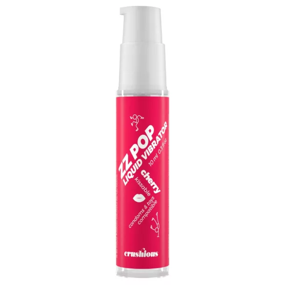 Crushious ZZ POP - eetbare vloeibare vibrator, kers (10 ml)