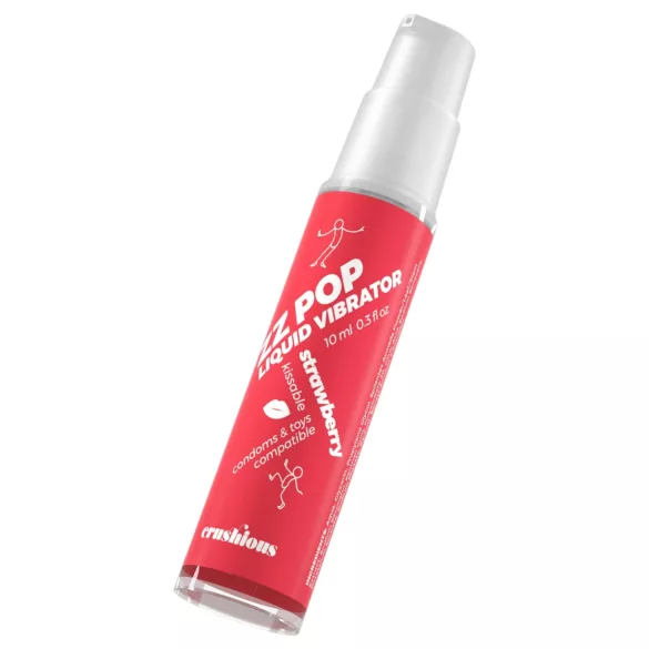 Crushious ZZ POP - eetbare vloeibare vibrator, aardbei (10 ml)