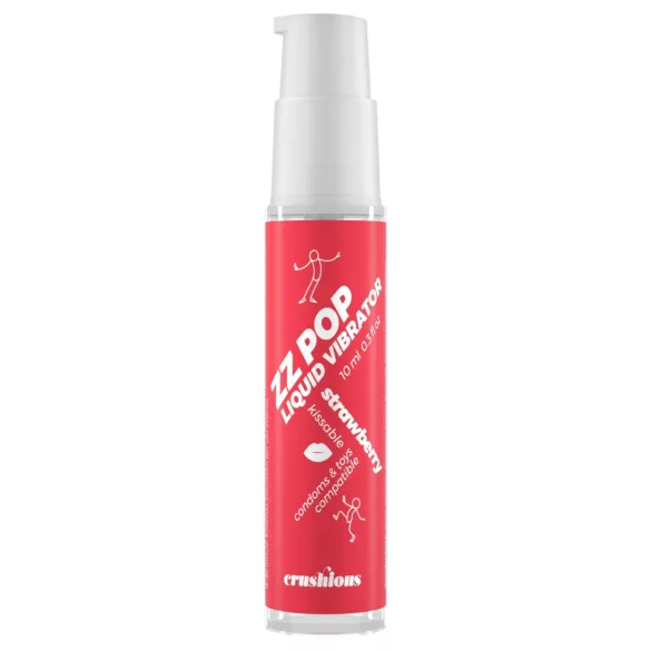 Crushious ZZ POP - eetbare vloeibare vibrator, aardbei (10 ml)