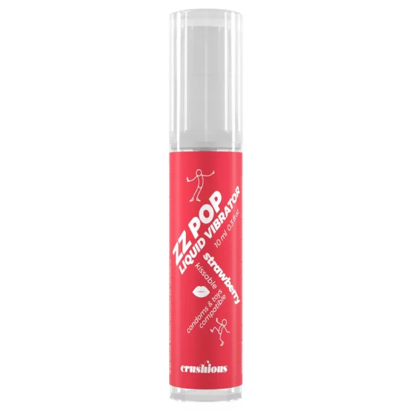 Crushious ZZ POP - eetbare vloeibare vibrator, aardbei (10 ml)