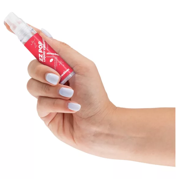 Crushious ZZ POP - eetbare vloeibare vibrator, aardbei (10 ml)