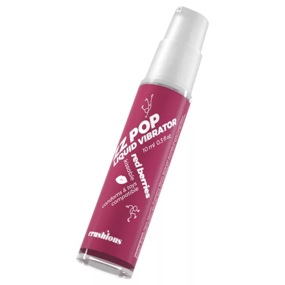 Crushious ZZ POP - eetbare vloeibare vibrator, rood bosvruchten (10 ml)