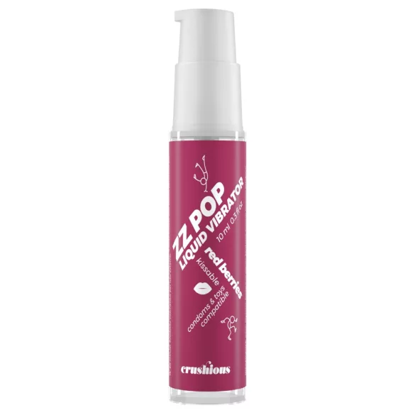 Crushious ZZ POP - eetbare vloeibare vibrator, rood bosvruchten (10 ml)