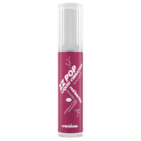 Crushious ZZ POP - eetbare vloeibare vibrator, rood bosvruchten (10 ml)