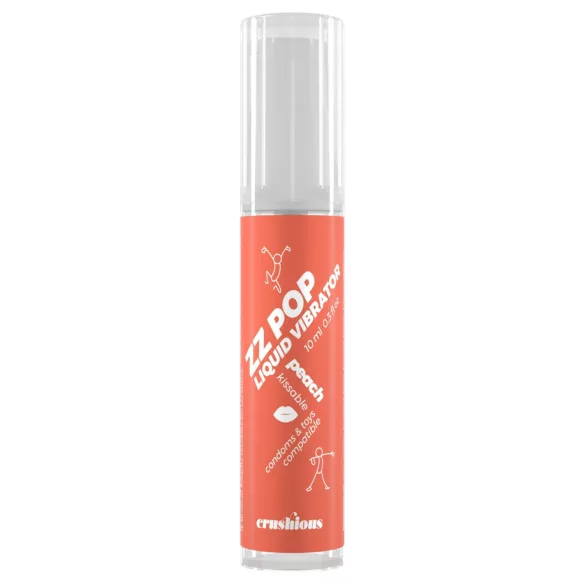 Crushious ZZ POP - eetbare vloeibare vibrator, perzik (10 ml)