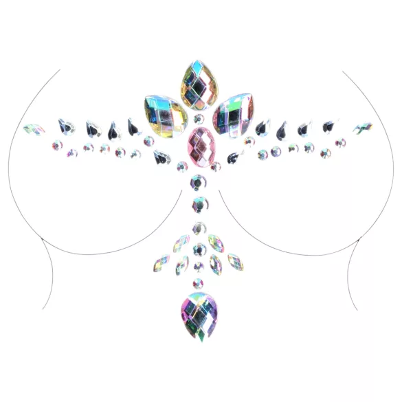 Le Désir - glitter borststicker - regenboog