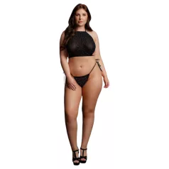   Le Désir Plus Size - lingerieset met strass - zwart - XL-3XL