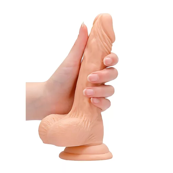 RealRock - realistische dildo met balzak - 17cm - huidskleur