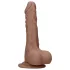 RealRock - realistische dildo met ballen - 17cm - donker huidkleur