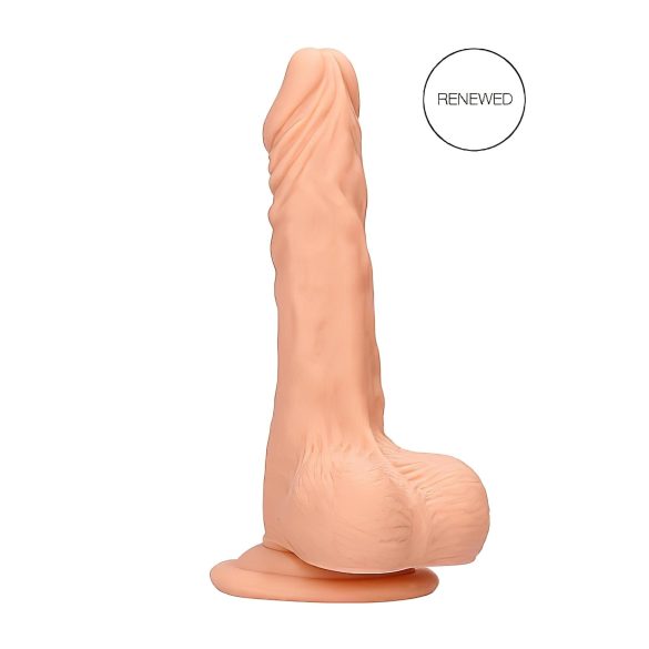 RealRock Dong 10 - levensechte dildo met ballen (25 cm) - naturel