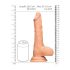 RealRock Dong 10 - levensechte dildo met ballen (25 cm) - naturel