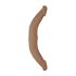 RealRock Dubbele Dildo 14 - dubbelzijdig (36 cm) - donker natuur